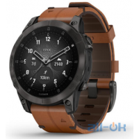 Смарт-годинник Garmin Epix (Gen 2) Sapphire - B. Titanium w. Chestnut L. Band (010-02582-30)